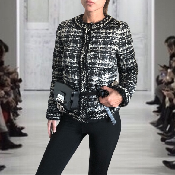 Giambattista Valli boucle tweed-print down jacket - Picture 1 of 10